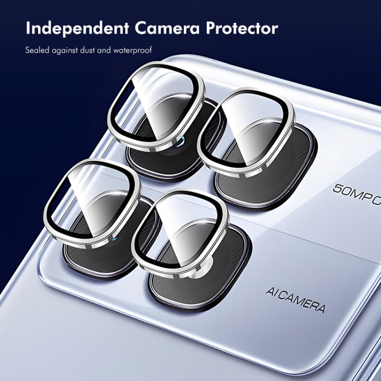 For Redmi K70 Ultra ENKAY Hat-Prince 9H Rear Camera Lens Aluminium Alloy Tempered Glass Film(Colorful)