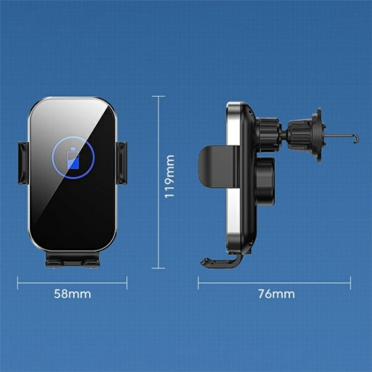 X10 15W Wireless Fast Charging Car Phone Navigation Holder(Silver)