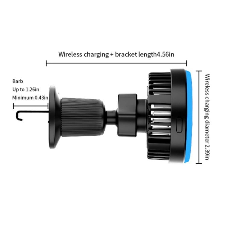 T2 Vehicle Air Vent Phone Charging Stand Magnetic Wireless Colorful Light Charger - Wireless Charger Holders by PMC TechLife | Online Shopping South Africa | PMC TechLife | Buy Now Pay Later Mobicred