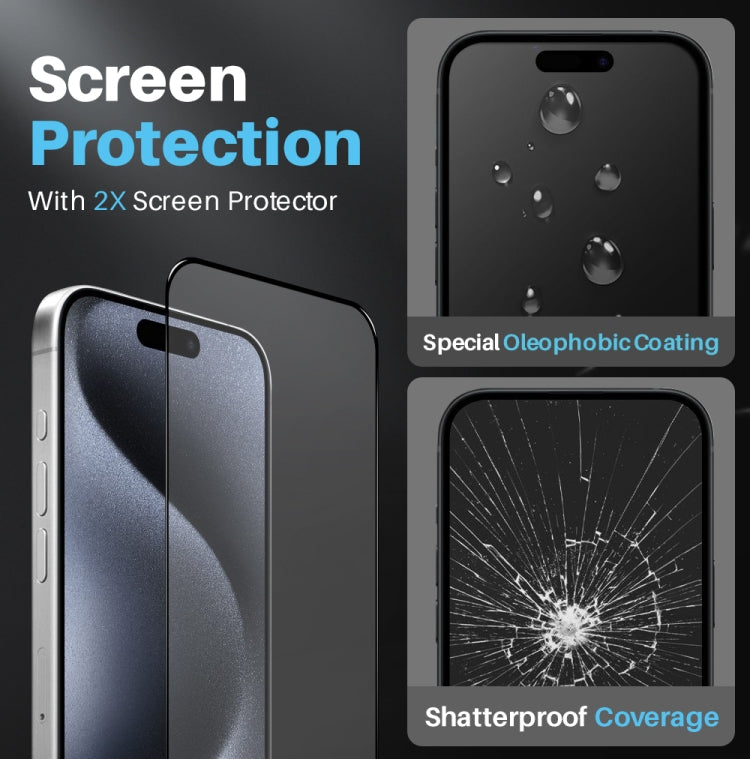 For iPhone 15 Pro Max NORTHJO 5 in 1 Magsafe Clear Phone Case with 2pcs Screen Film + 2pcs Rear Lens Film