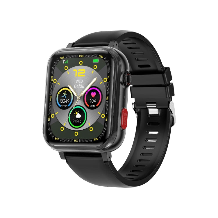 G18 1.83 inch Color Screen Smart Watch Silicone Strap, Support Noninvasive Blood Sugar / Uric Acid(Black)