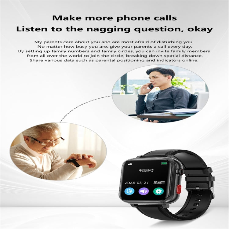 G18 1.83 inch Color Screen Smart Watch Leather Strap, Support Noninvasive Blood Sugar / Uric Acid(Brown)