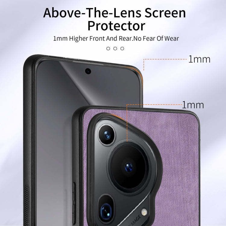 For Huawei Pura 70 Ultra Retro Skin-feel Ring Card Wallet Phone Case(Purple)