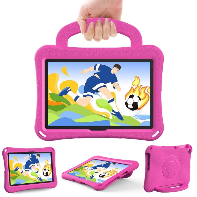 For Lenovo Tab M10 3rd Gen TB-328FU/XU Handle Football Shaped EVA Shockproof Tablet Case(RoseRed)