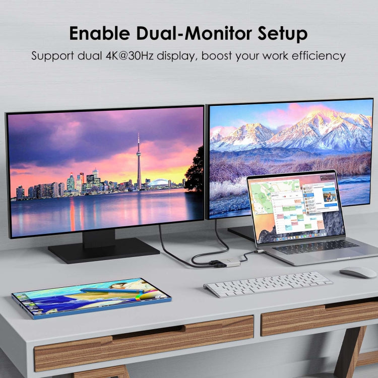 WAVLINK WL-UHP510Pro 4K/60Hz Video Converter USB-C Male to Dual HDMI Female Adapter - Converter by WAVLINK | Online Shopping South Africa | PMC TechLife | Buy Now Pay Later Mobicred