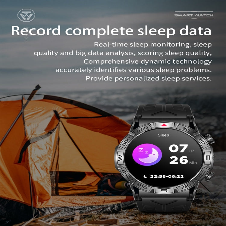 KC80 1.43 inch Color Screen Smart Watch, Support AI Voice Assistant / Bluetooth Call(Camouflage Orange)