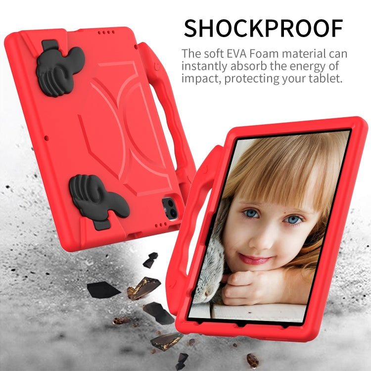 For iPad Air 13 2025 / 2024 Children EVA Shockproof Tablet Case with Thumb Bracket(Red)