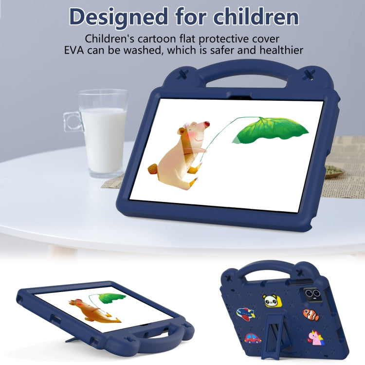 For Teclast M50 HD 10.1 / M50 Pro 10.1 2023 Handle Kickstand Children EVA Shockproof Tablet Case(Navy Blue)