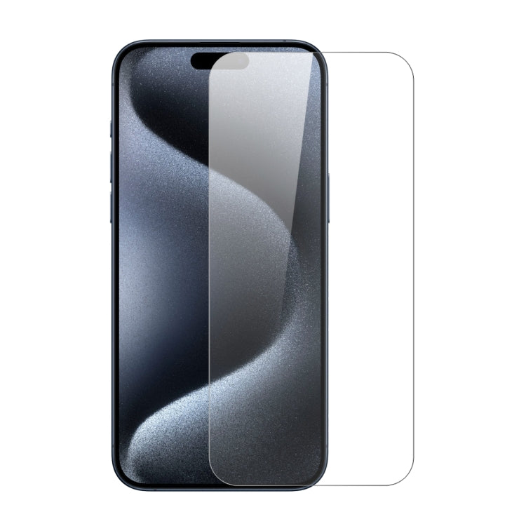 For iPhone 15 Pro NORTHJO 2pcs A++ Screen Protector Tempered Glass Film with Installation Frame