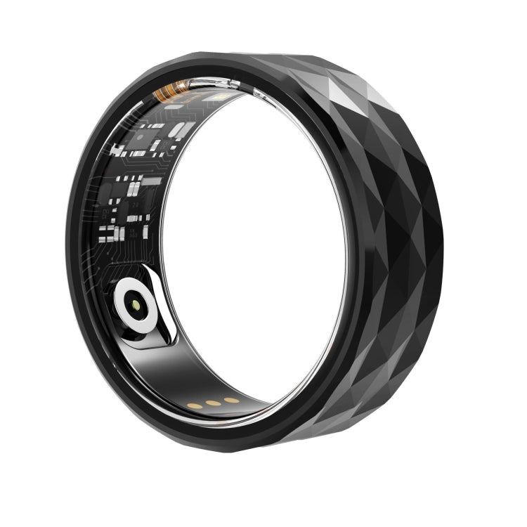 R12M SIZE 22 Smart Ring, Support Wellness Tracking / Multiple Exercise Modes(Black)