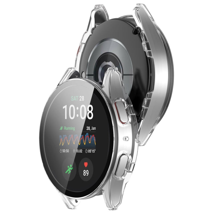 For Samsung Galaxy Watch 7 44mm PC+Tempered Film Integrated Water-resistant Watch Protective Case(Transparent)