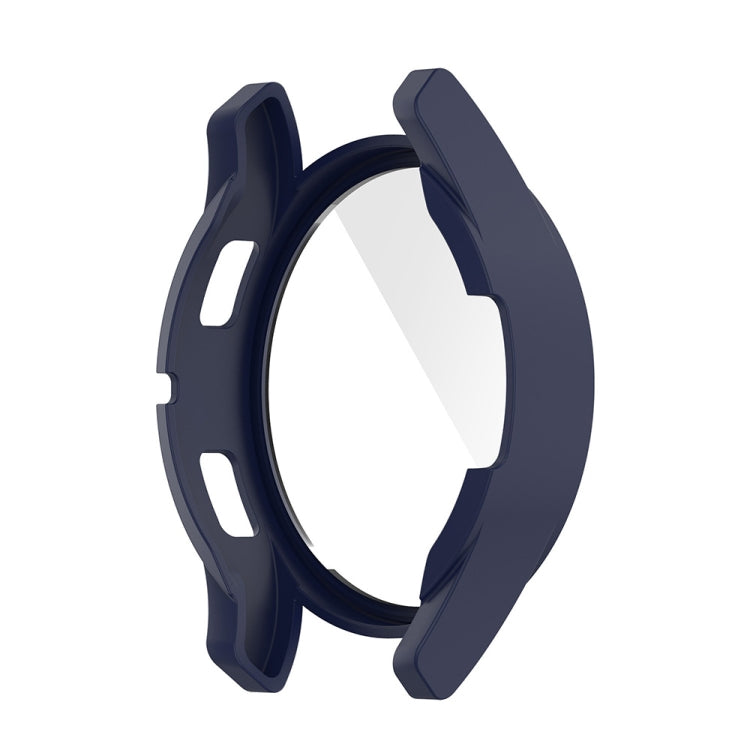 For Samsung Galaxy Watch FE 40mm PC + Tempered Glass Film Integrated Watch Protective Case(Midnight Blue)