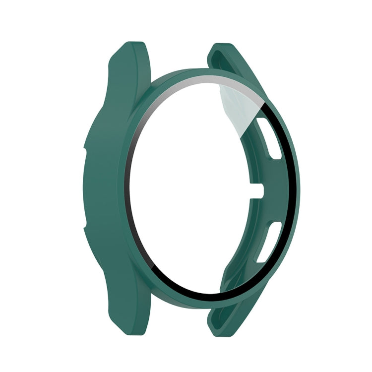 For Samsung Galaxy Watch FE 40mm PC + Tempered Glass Film Integrated Watch Protective Case(Green)