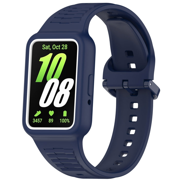 For Huawei Band 9 Two Color Frame Integrated Silicone Watch Band(Midnight Blue)