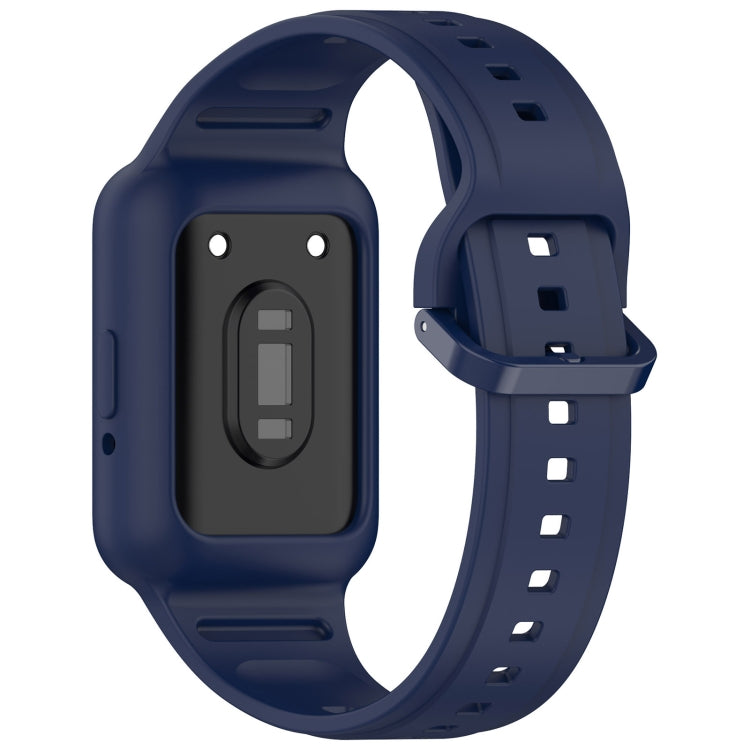 For Huawei Band 9 Two Color Frame Integrated Silicone Watch Band(Midnight Blue)