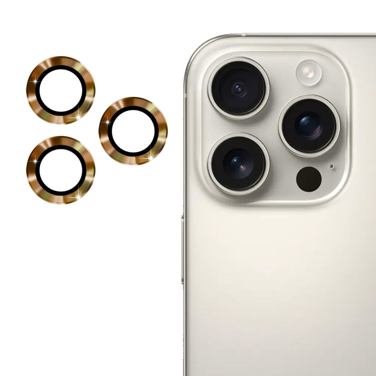 For iPhone 16 Pro / 16 Pro Max ENKAY 9H Rear Lens Aluminium Alloy Tempered Glass Film(Brown)
