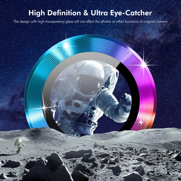 For iPhone 16 Pro / 16 Pro Max ENKAY 9H Rear Lens Aluminium Alloy Tempered Glass Film(Colorful)