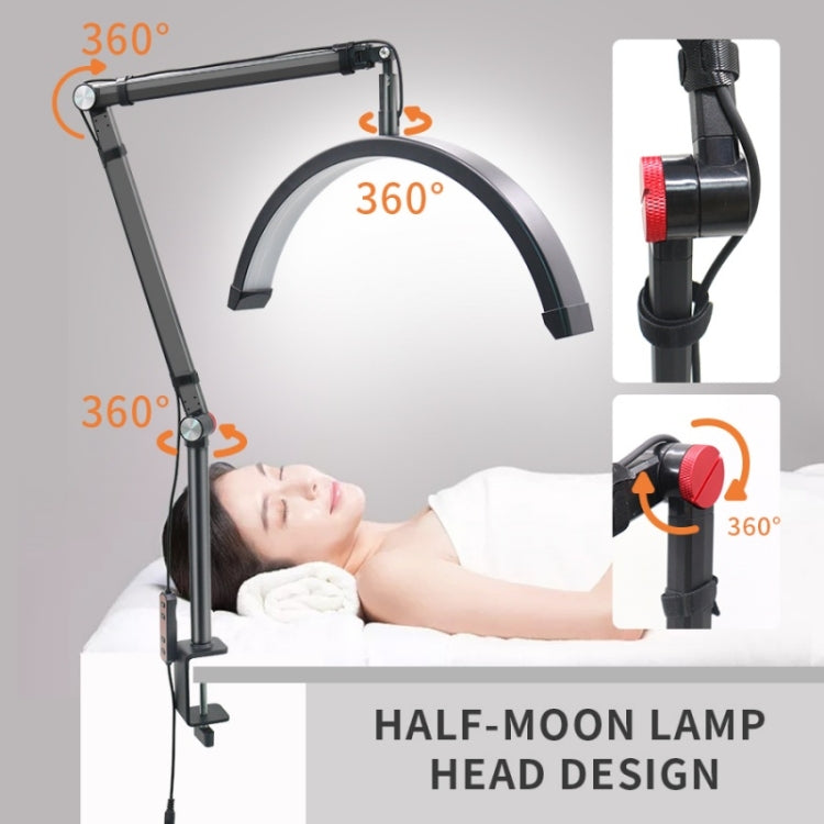 HD-M3X Pro 16 inch Adjustable Brightness Beauty Light Half Moon Light Eyelash Tech Lamp, Plug:US Plug(White)