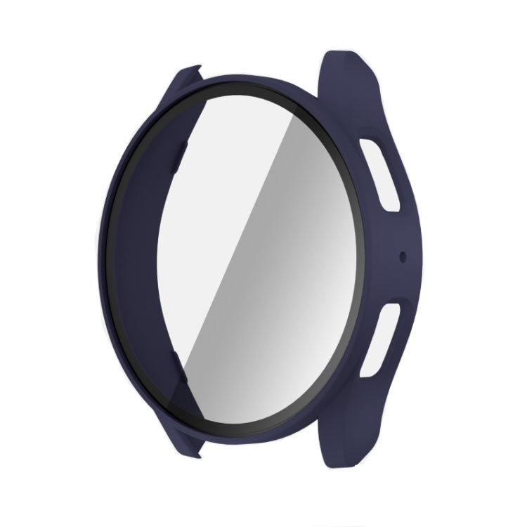 For Samsun Galaxy Watch 7 44mm PC + Tempered Film Integrated Watch Protective Case(Midnight blue)