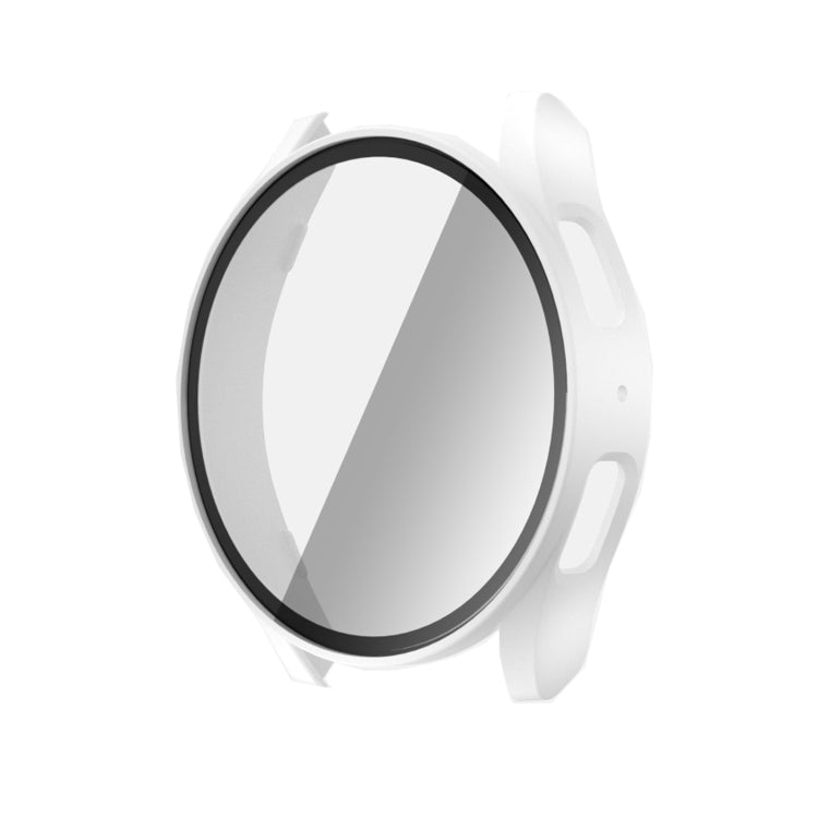 For Samsun Galaxy Watch 7 40mm PC + Tempered Film Integrated Watch Protective Case(White)