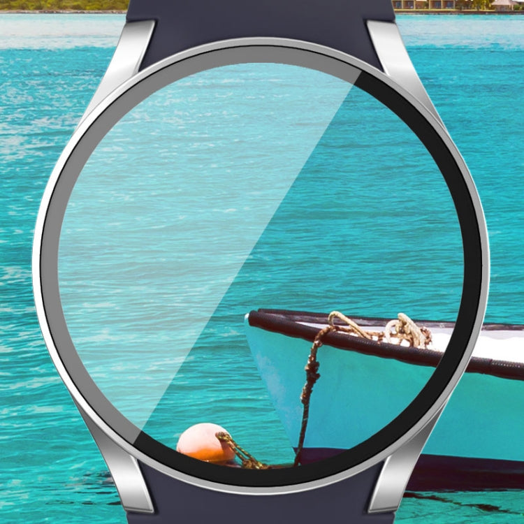 For Samsun Galaxy Watch 7 40mm PC + Tempered Film Integrated Watch Protective Case(Red)