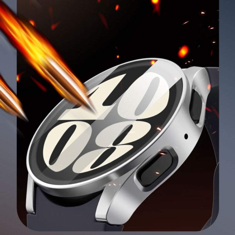 For Samsun Galaxy Watch 7 40mm PC + Tempered Film Integrated Watch Protective Case(Red) - Watch Cases by PMC TechLife | Online Shopping South Africa | PMC TechLife | Buy Now Pay Later Mobicred