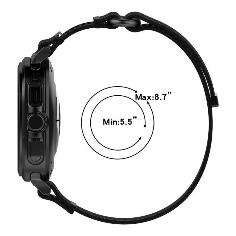 For Samsung Galaxy Watch Ultra 47mm Hook and Loop Fastener Loop Nylon Watch Band(Pink+Purple)