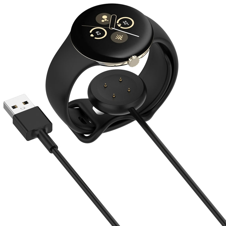For Fitbit Ace LTE USB-A Interface Smart Watch Magnetic Charging Cable(Black)