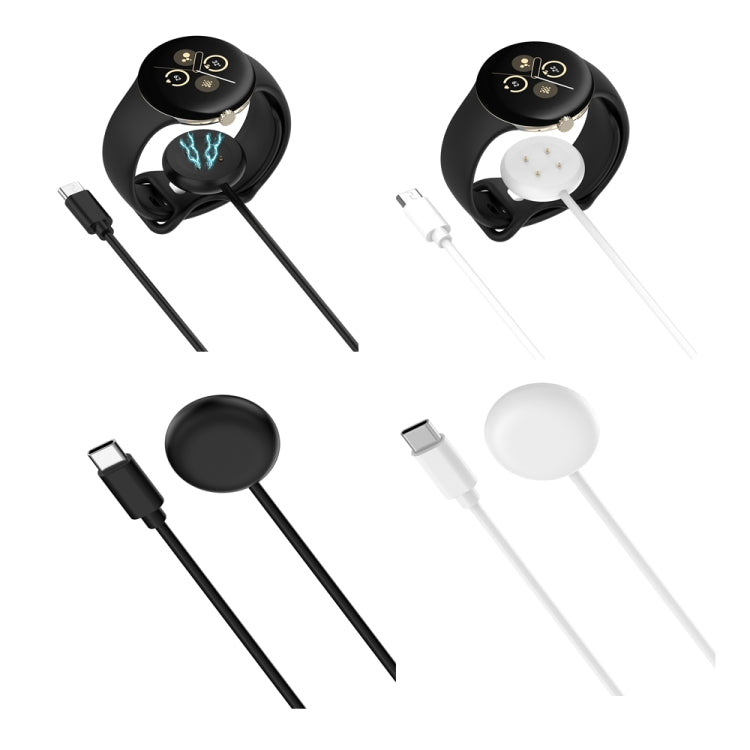 For Fitbit Ace LTE USB-C / Type-C Interface Smart Watch Magnetic Charging Cable(White)