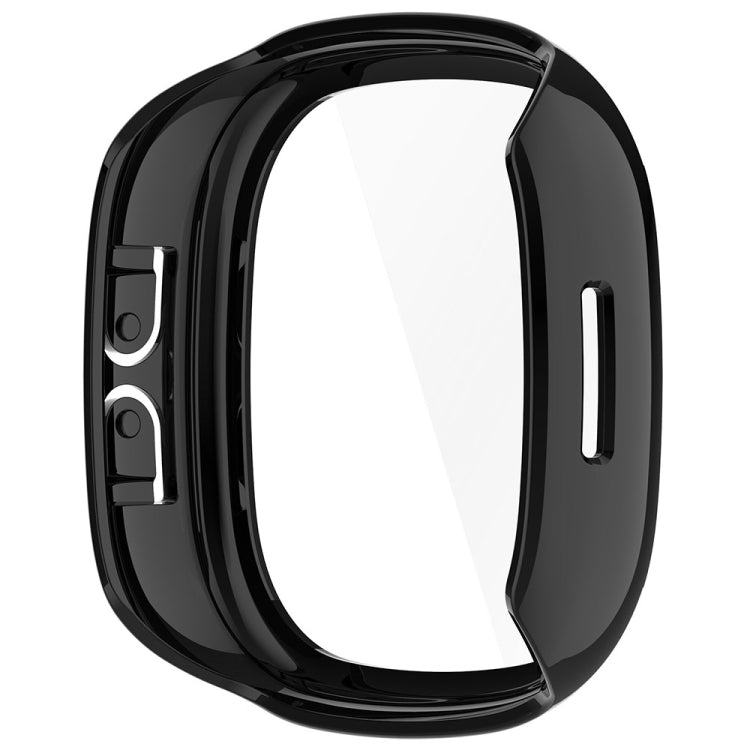 For Fitbit Ace LTE PC + Tempered Glass Film Integrated Watch Protective Case(Black)