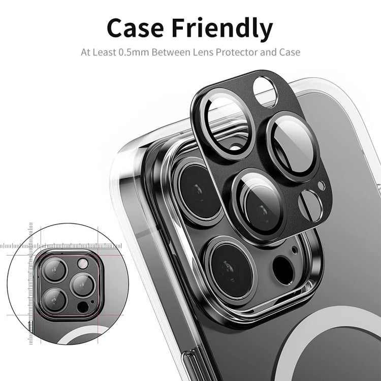 For iPhone 16 / 16 Plus ENKAY Anti-reflection Camera Lens Aluminium Alloy Tempered Glass Film(Yellow)