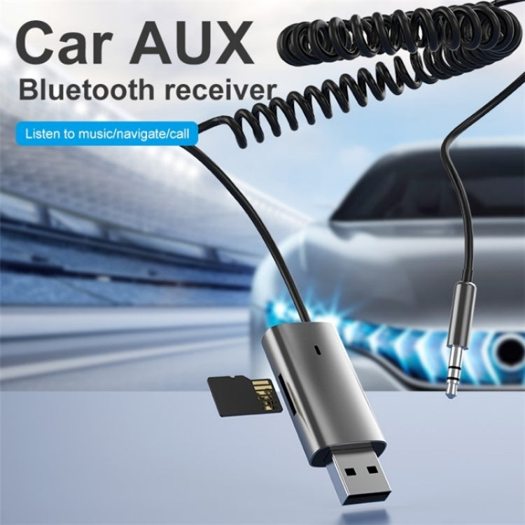 M01 Car Bluetooth Receiver Hands-Free Call 3.5mm AUX Stereo Car Wireless Adapter