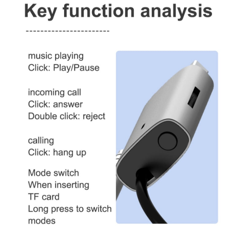 M01 Car Bluetooth Receiver Hands-Free Call 3.5mm AUX Stereo Car Wireless Adapter - Bluetooth Car Kits by PMC Jewellery | Online Shopping South Africa | PMC Jewellery | Buy Now Pay Later Mobicred