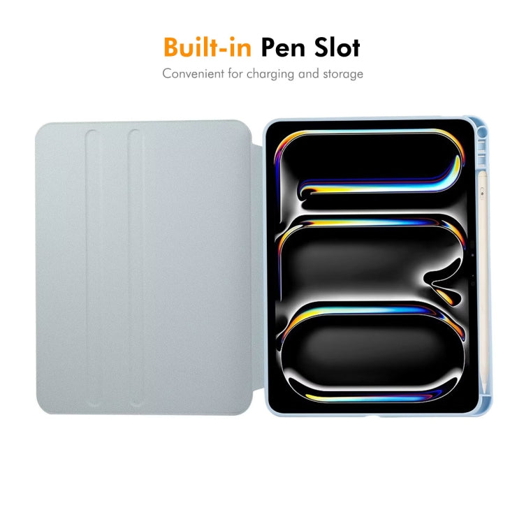 For iPad Pro 13 2024 ENKAY 360 Rotation PMMA Leather Smart Tablet Case with Pen Slot(Grey) - free shipping - PMC Jewellery - Order now!