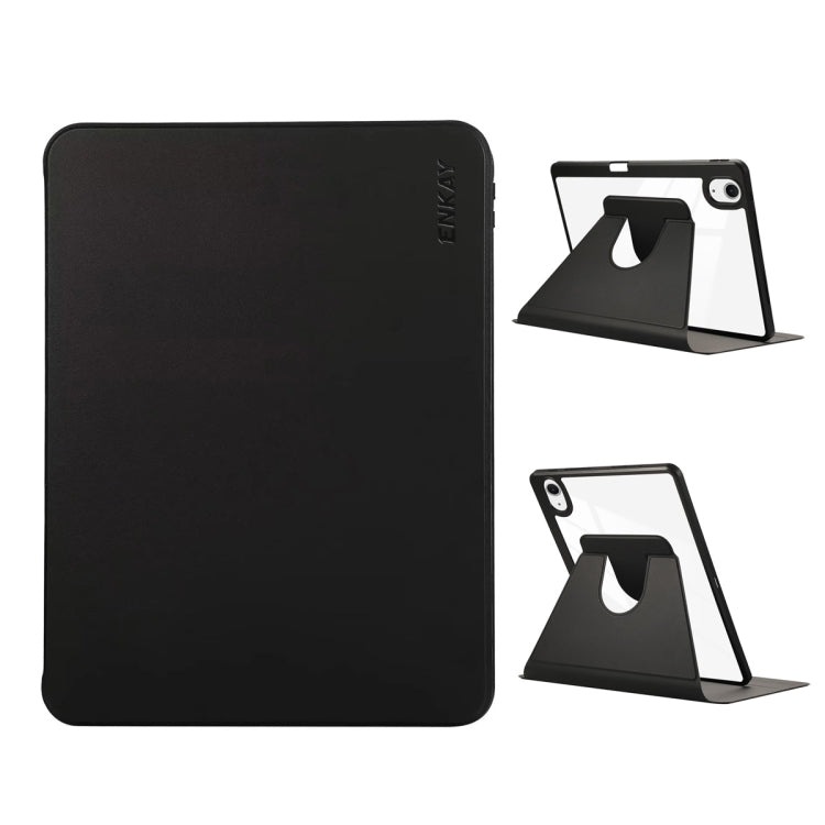 For iPad Pro Air 11 2024 ENKAY 360 Rotation PMMA Leather Smart Tablet Case with Pen Slot(Black) - free shipping - PMC Jewellery - Order now!