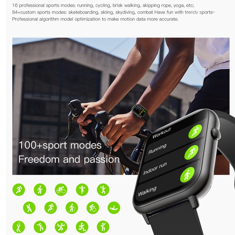 Q19 Max 2.1 inch HD Screen Water-resistant Sports Business Smart Watch(Purple)