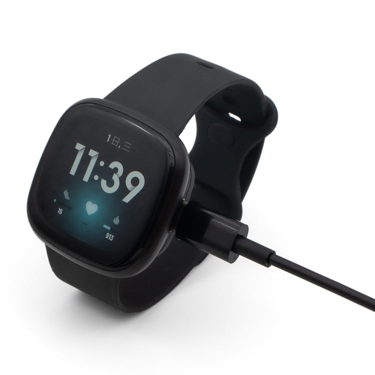 For Fitbit Sense Portable Detachable USB-C / Type-C Interface Smart Watch Magnetic Charger(Black) - Charger by PMC TechLife | Online Shopping South Africa | PMC TechLife | Buy Now Pay Later Mobicred