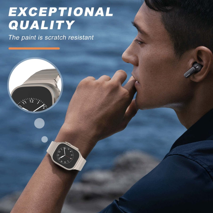 For Apple Watch Series 7 45mm One-bead Paint Alloy Butterfly Buckle Watch Band(Gold) - free shipping - PMC TechLife - Order now!