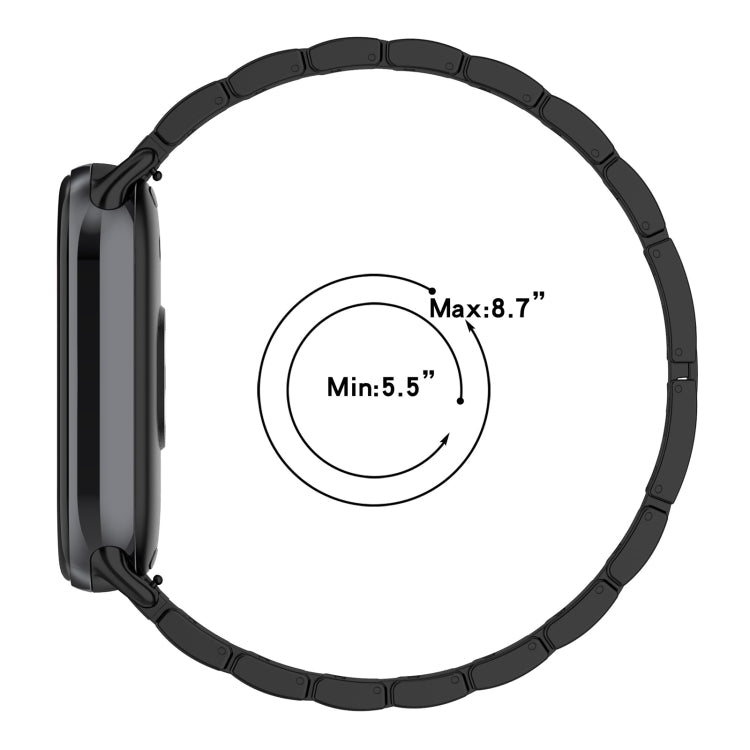 For Xiaomi Smart Band 9 / 9 NFC Diamond Three Beads Stainless Steel Metal Watch Band(Silver)