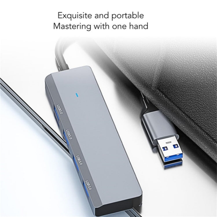 ADS-305A Aluminum Alloy USB to 4-Ports USB3.0 USB HUB Laptop Adapter Docking Station - USB 3.0 HUB by PMC Jewellery | Online Shopping South Africa | PMC Jewellery | Buy Now Pay Later Mobicred