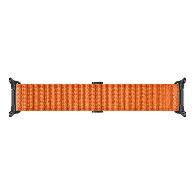For Samsung Galaxy Watch Ultra 47mm Ocean Style Magnetic Buckle Braided Watch Band(Orange)