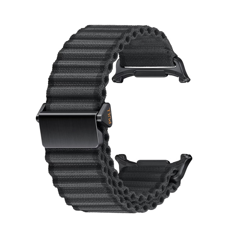 For Apple Watch Ultra 2 49mm Off Road Magnetic Buckle Braided Nylon Watch Band(Dark Gray)