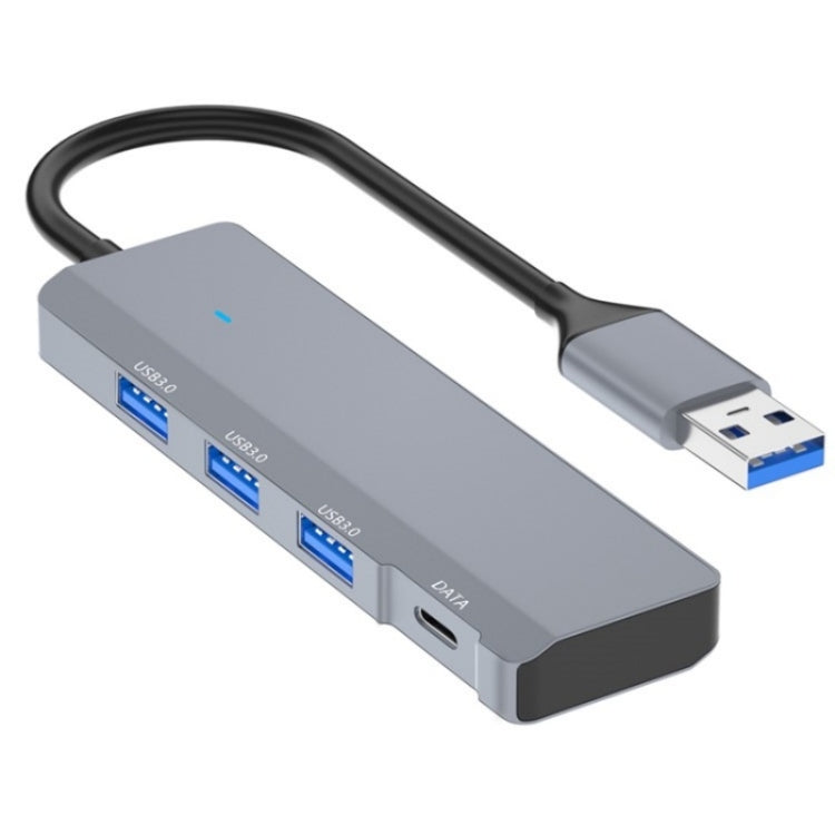 ADS-309A Aluminum Alloy USB to 3 x USB 3.0 + Type-C Data Port Expansion Hub Adapter
