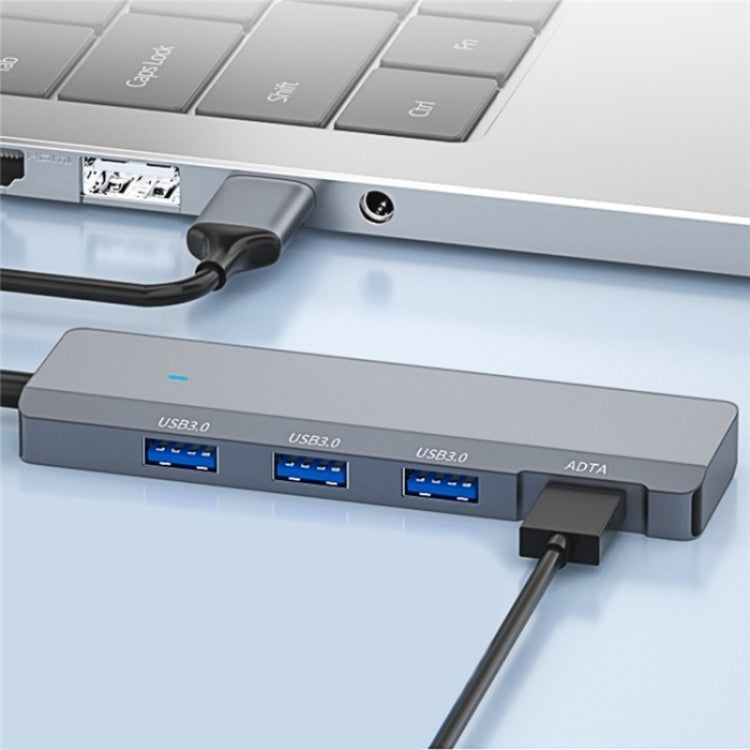 ADS-309A Aluminum Alloy USB to 3 x USB 3.0 + Type-C Data Port Expansion Hub Adapter