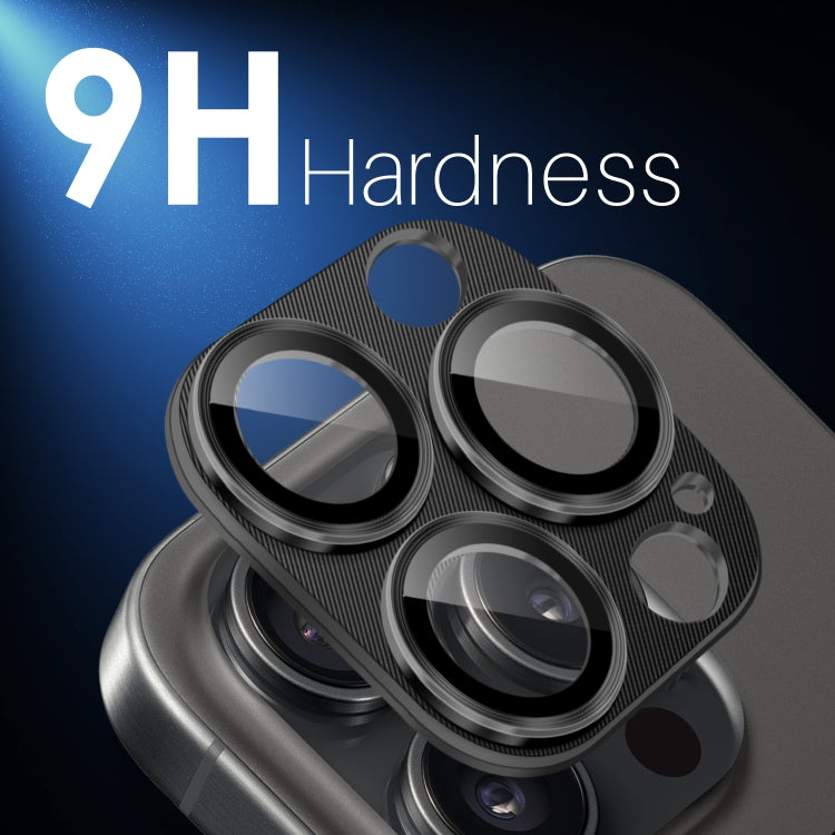 For iPhone 16 Pro / 16 Pro Max NORTHJO CD Vein Camera Lens Protector Tempered Glass Rear Lens Film(Black)