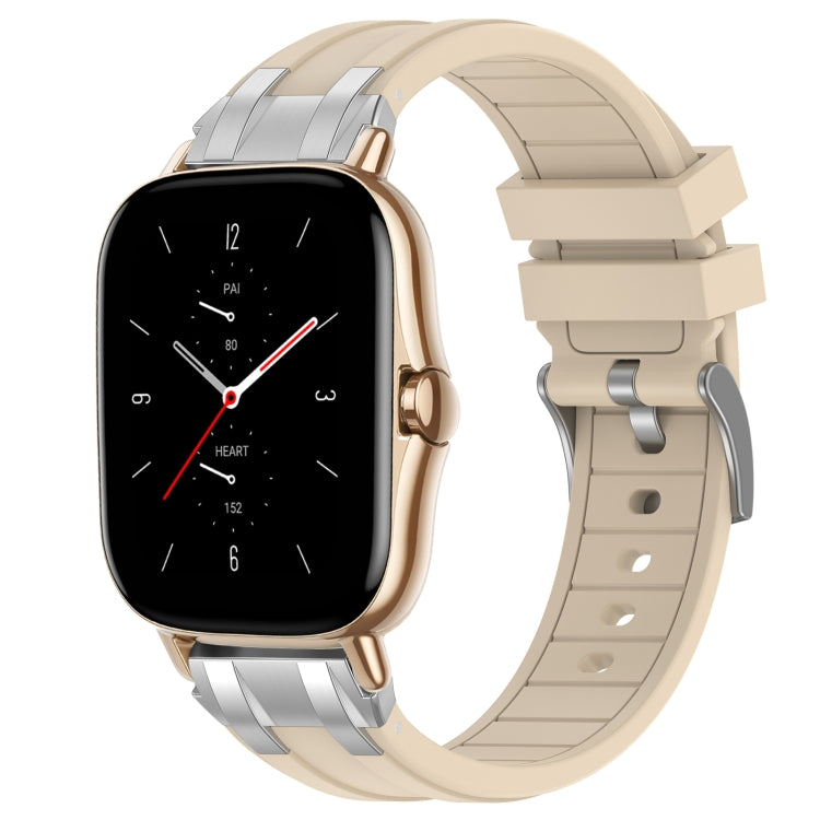 For Amazfit GTS 2 20mm Quick Release Silver Buckle Royal Silicone Watch Band(Starlight)
