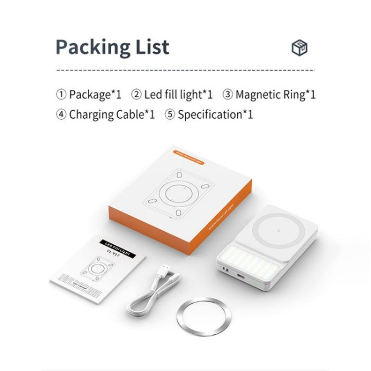 V17 Live Broadcast RGB LED Fill Light MagSafe Magnetic Phone Photography Lamp - Selfie Light by PMC TechLife | Online Shopping South Africa | PMC TechLife | Buy Now Pay Later Mobicred