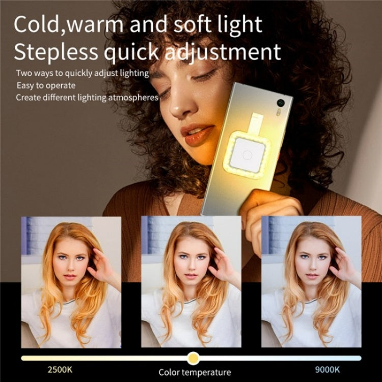 V18 Portable Skin Beauty Live Streaming LED Fill Light Magnetic Phone Selfie Lamp(Black)
