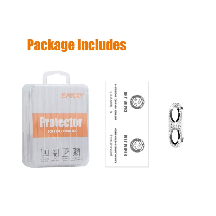 For iPhone 16 / 16 Plus ENKAY Hat-Prince Blink Diamond Camera Lens Aluminium Alloy Tempered Glass Film(Dark Purple) - free shipping - PMC TechLife - Order now!