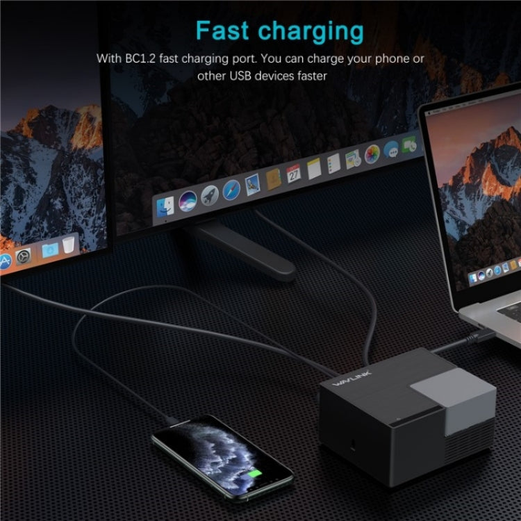 WAVLINK UG76PD2 3.5mm Audio, Gigabit Network Port Dual HD Universal Docking Station(AU Plug) - free shipping - PMC Jewellery - Order now!